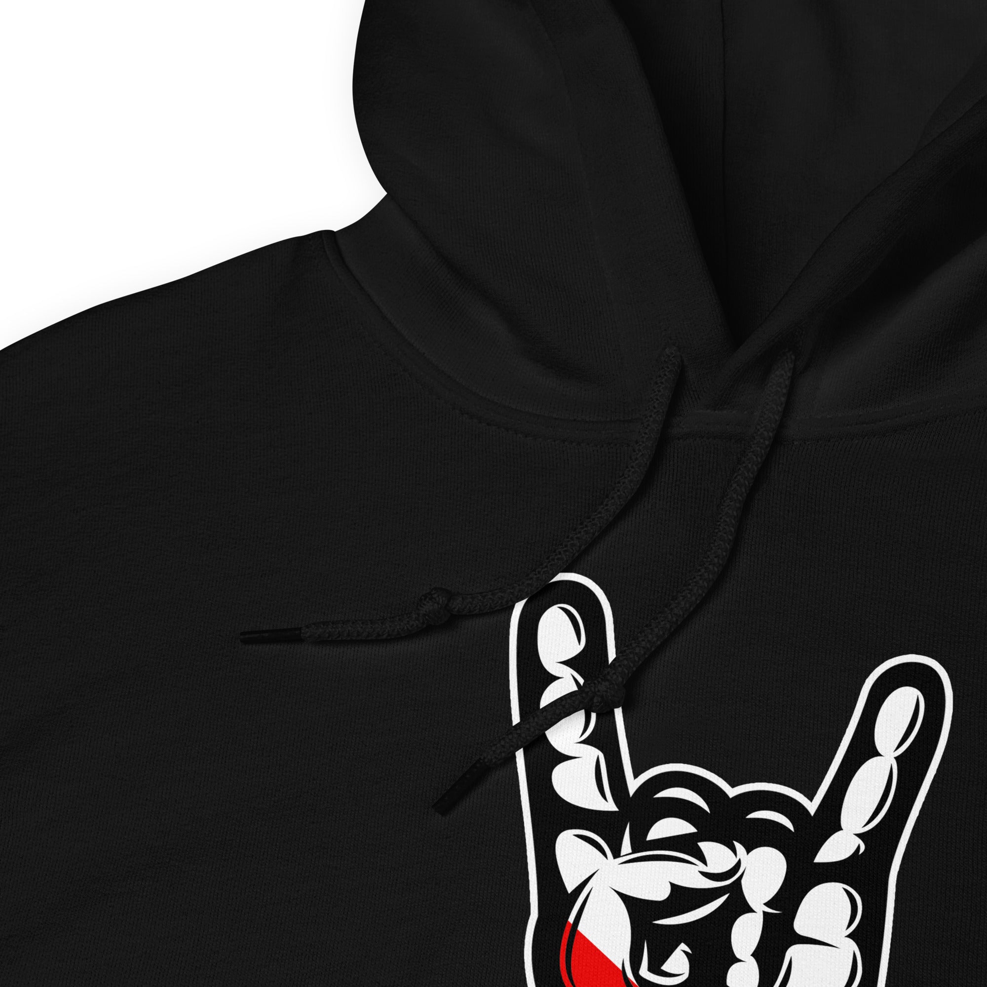 Unisex hoodie (Utreg skull- We Rock)