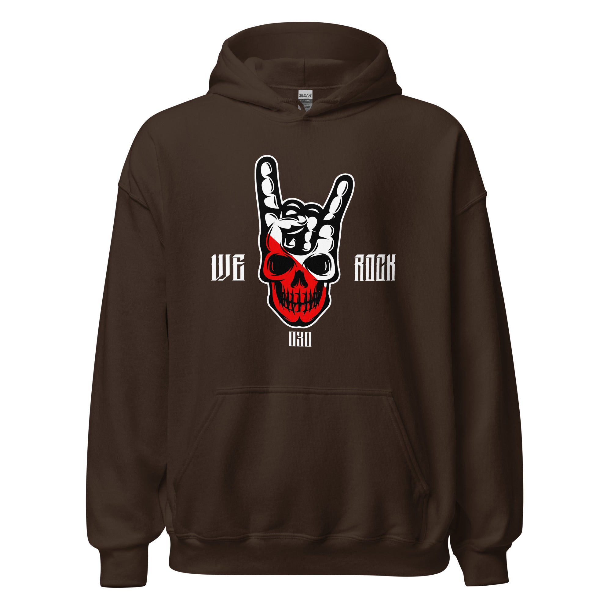 Unisex hoodie (Utreg skull- We Rock)
