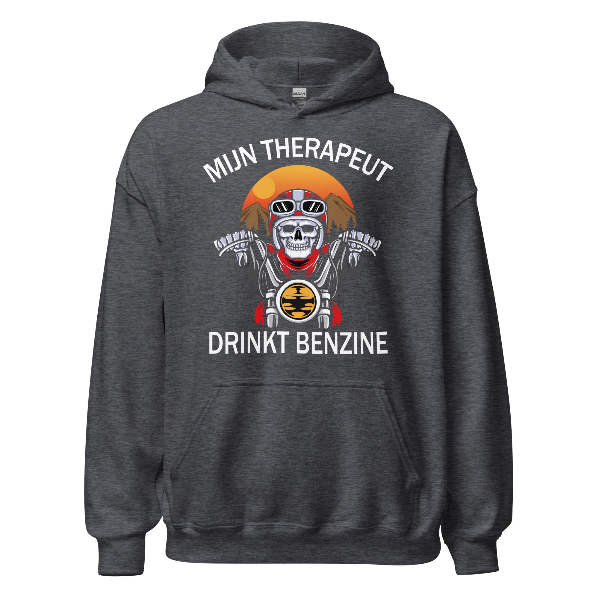 Unisex hoodie (Mijn therapeut drinkt benzine) Motorrijders<3