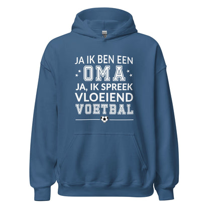 Unisex hoodie (Ja ik ben een oma, Ik spreek vloeiend voetbal)