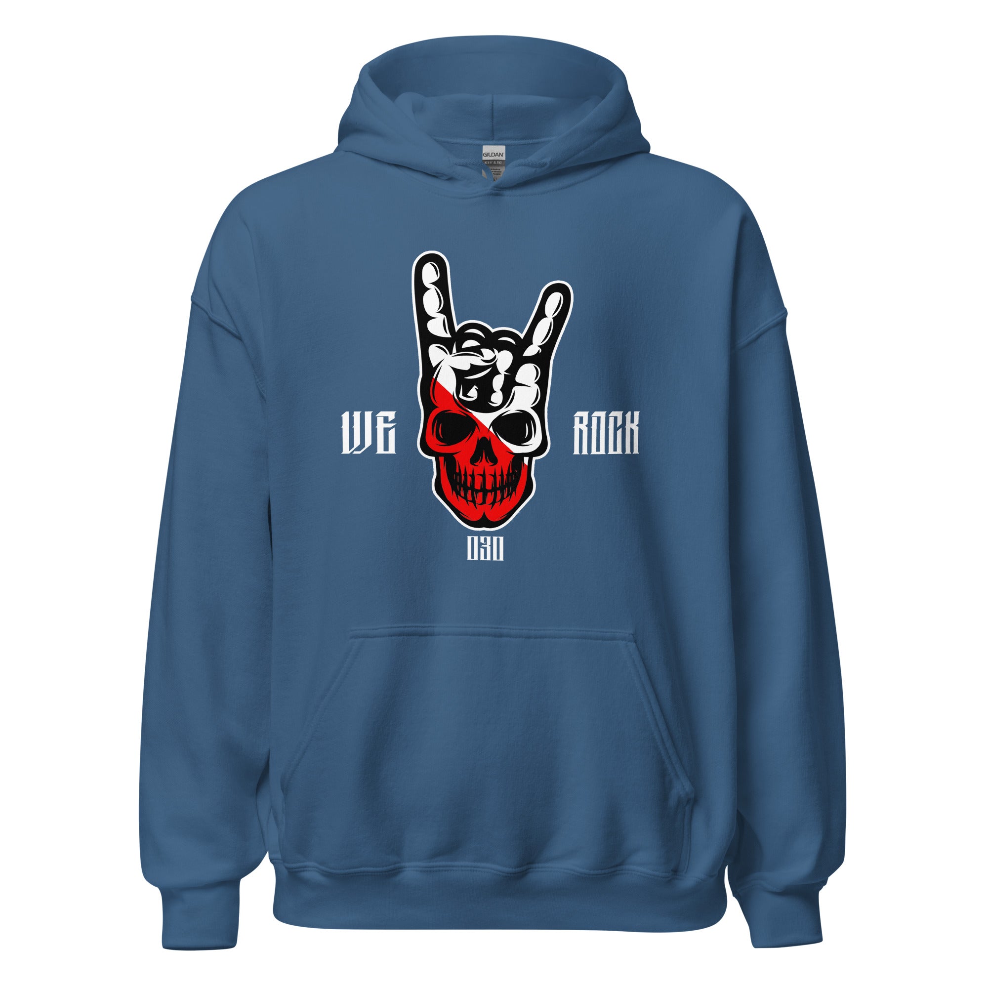 Unisex hoodie (Utreg skull- We Rock)
