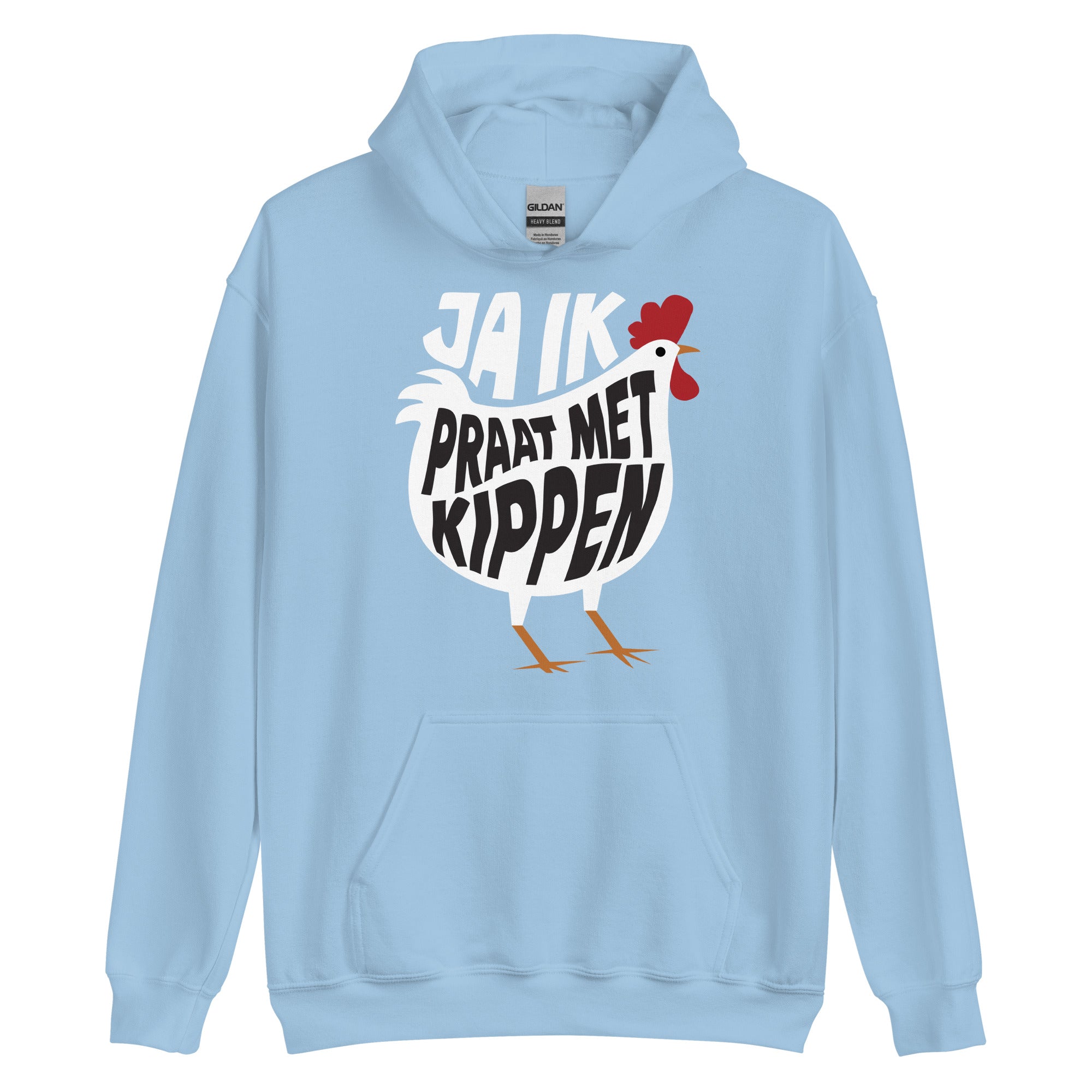 Unisex hoodie - (ja ik praat met kippen)