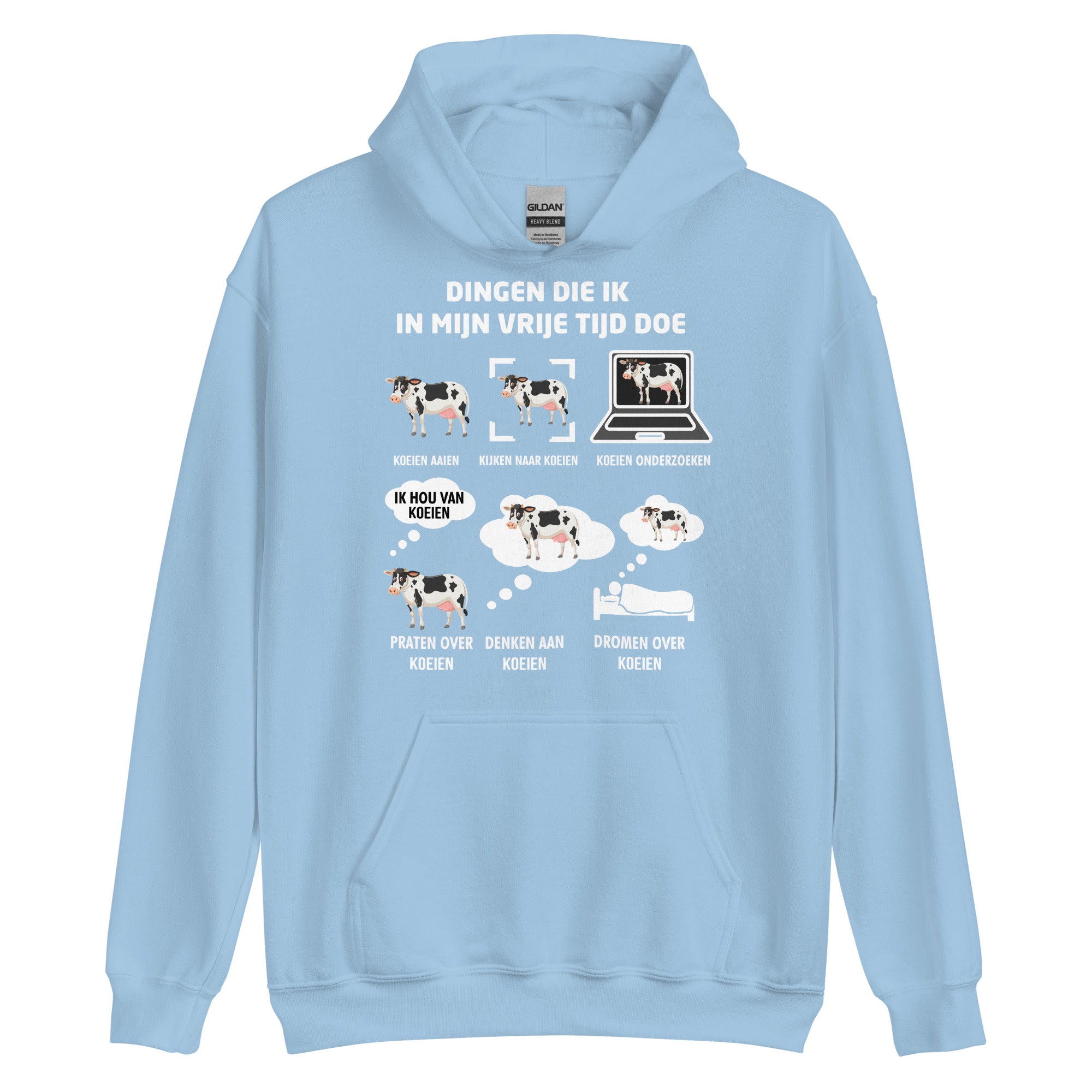 Unisex Hoodie ( vrijde tijd koeien)