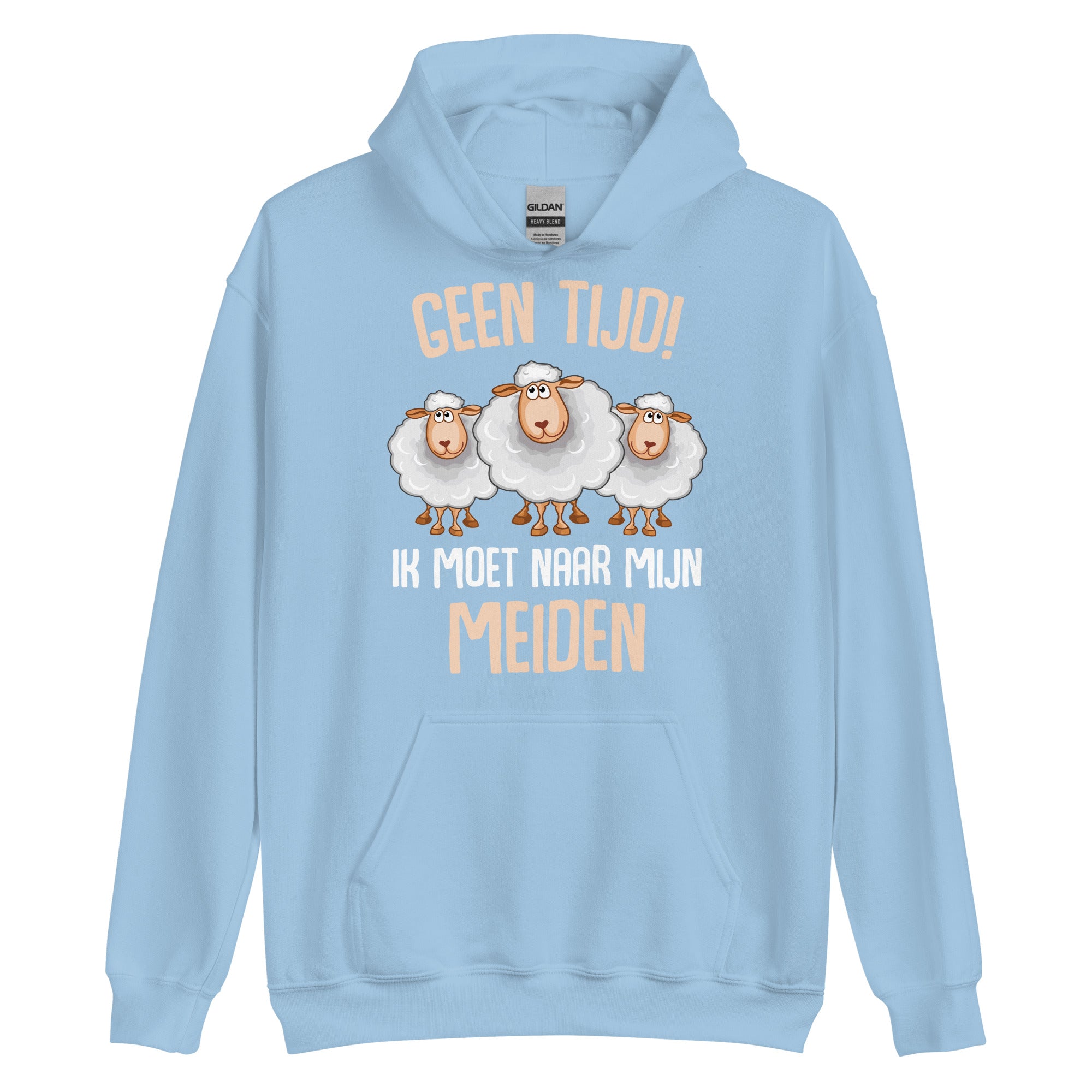 unisex hoodie (geen tijd moet naar mijn meiden -schapen)