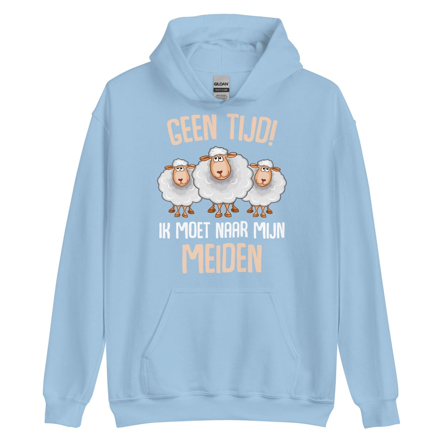 unisex hoodie (geen tijd moet naar mijn meiden -schapen)
