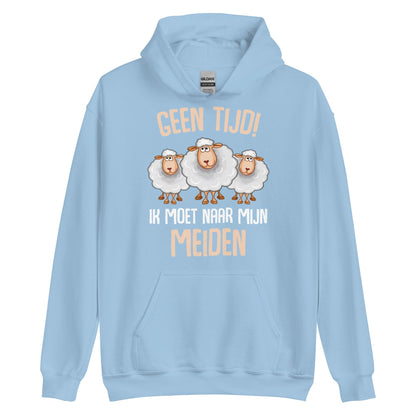 unisex hoodie (geen tijd moet naar mijn meiden -schapen)