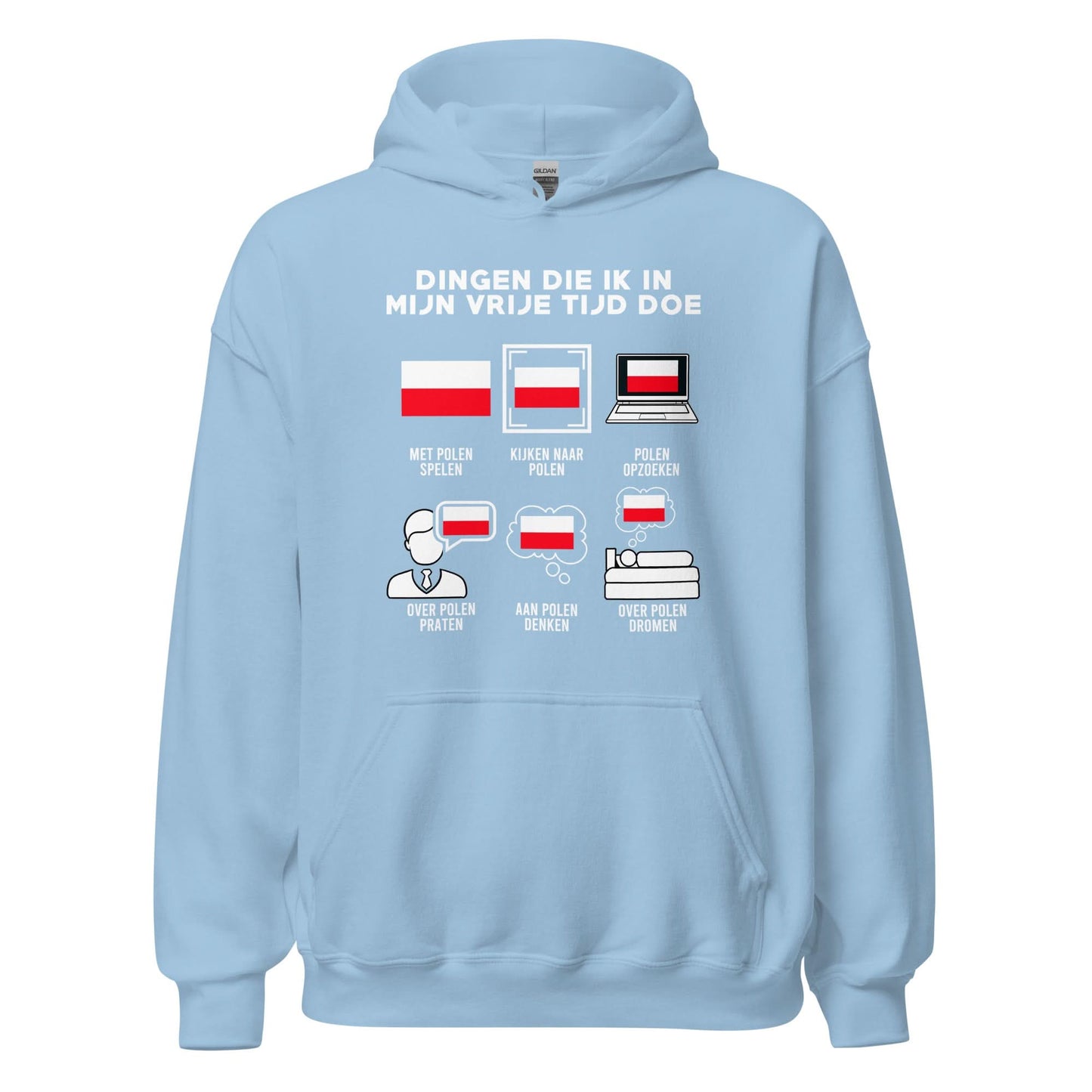 Unisex Hoodie(wat ik in mijn vrije tijd doe - polen)