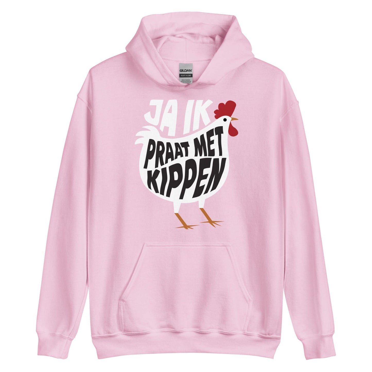 Unisex hoodie - (ja ik praat met kippen)
