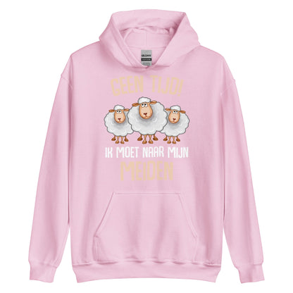 unisex hoodie (geen tijd moet naar mijn meiden -schapen)