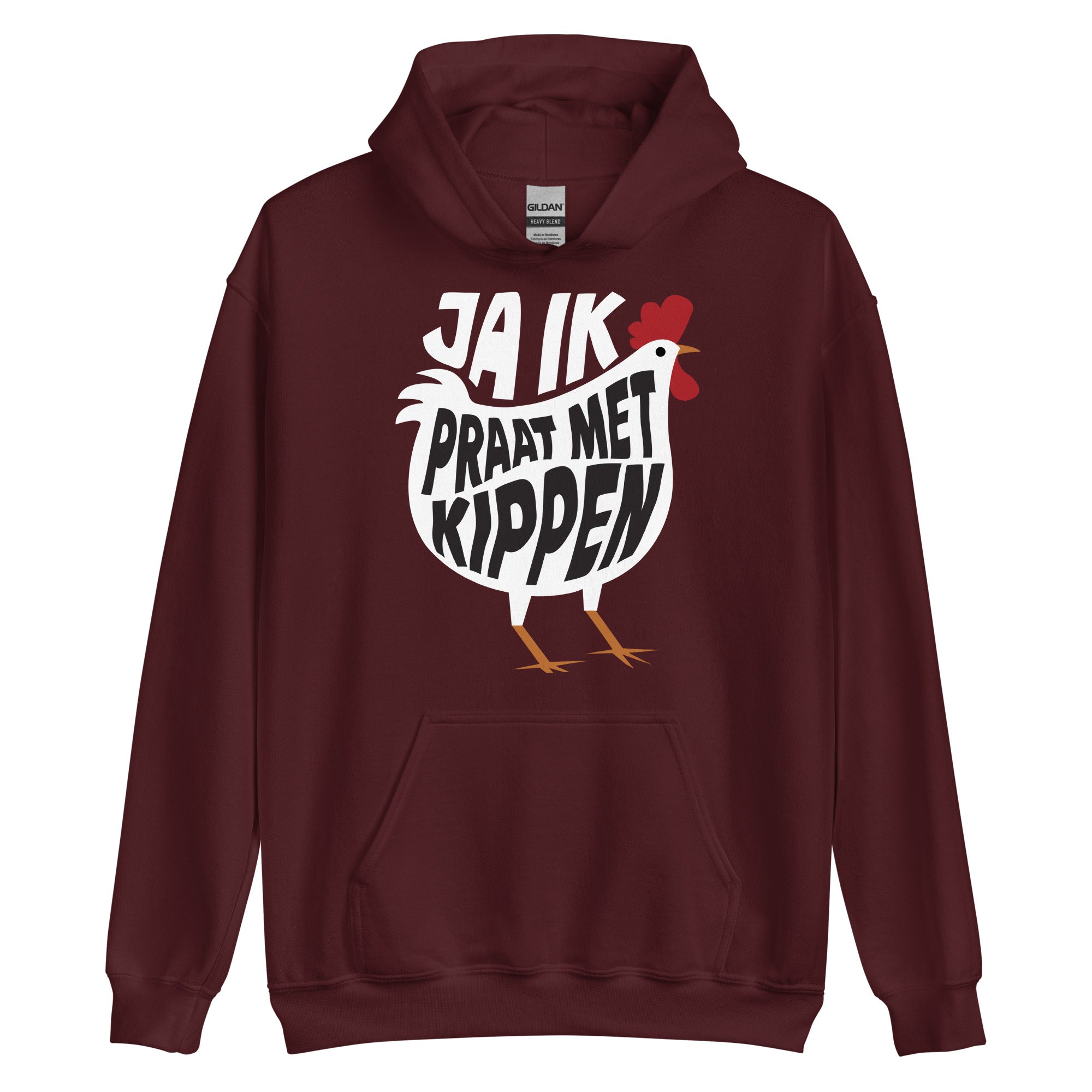 Unisex hoodie - (ja ik praat met kippen)