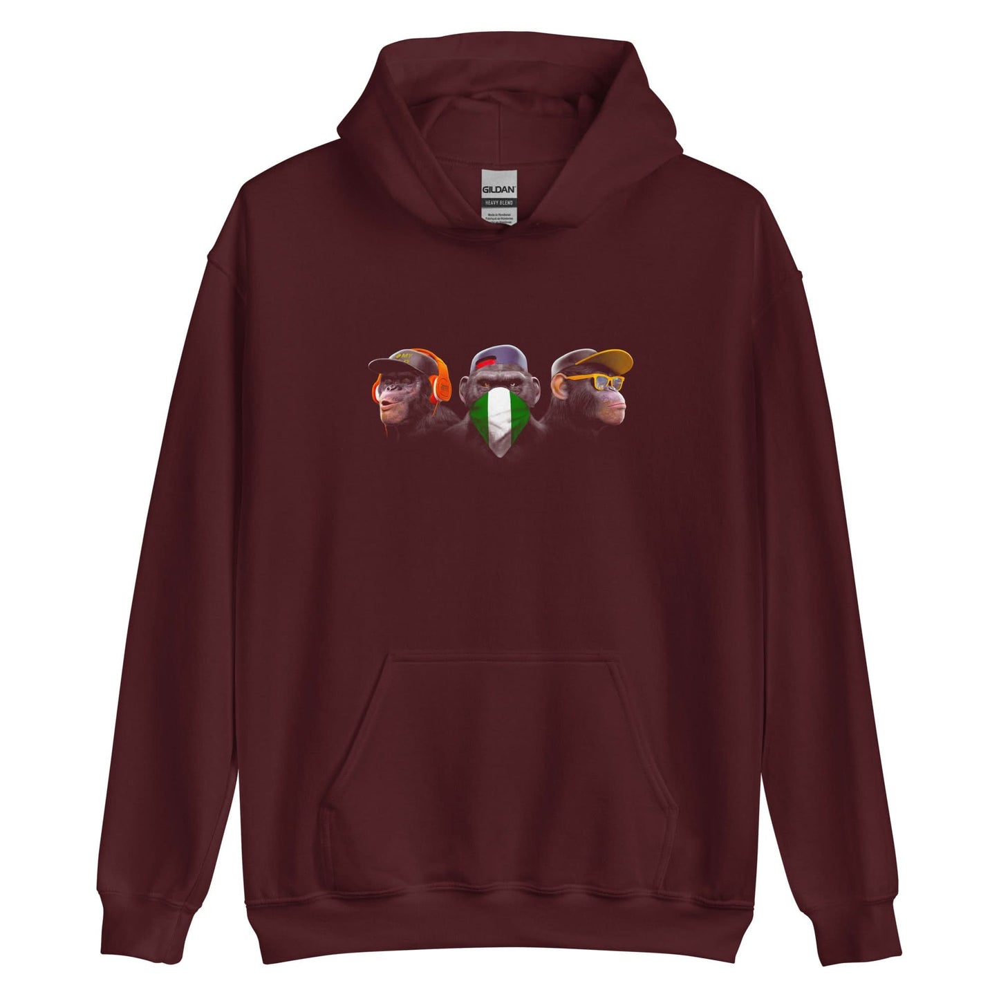Unisex hoodie (Horen, zien en zwijgen)