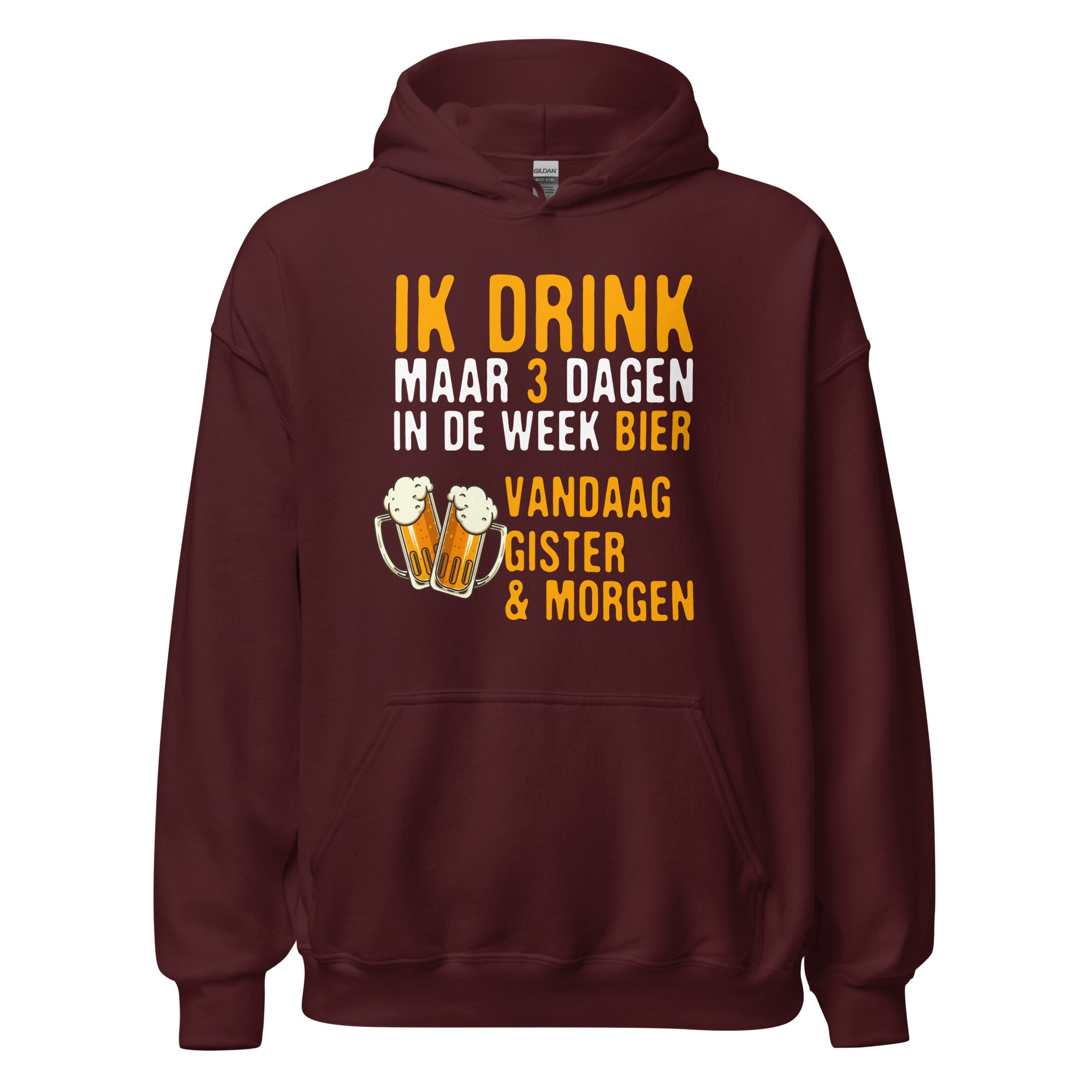 Unisex Hoodie ( drink maar 3 dagen)