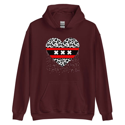Unisex hoodie (Amsterdam Luipaard Hart)