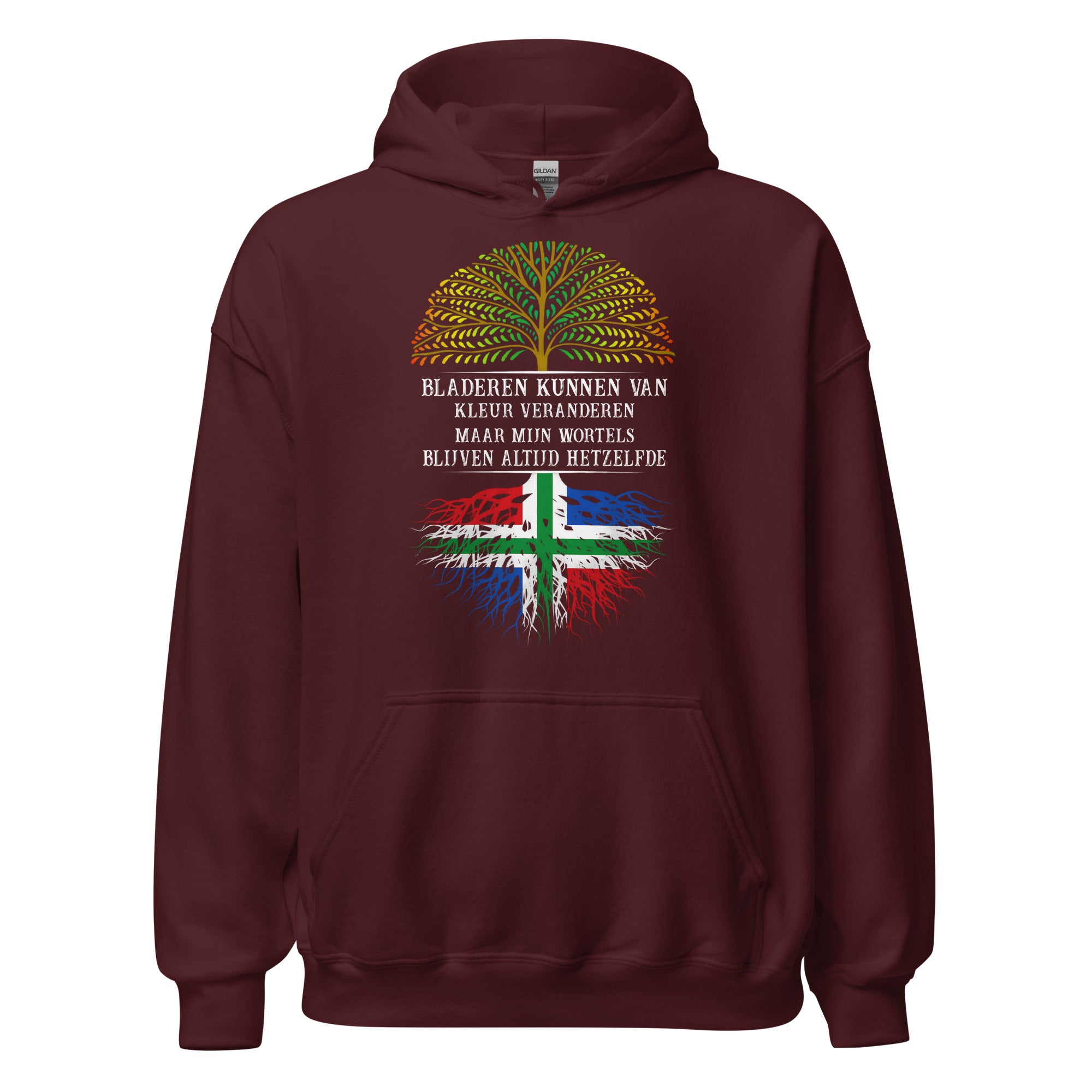 Unisex hoodie (Groningen veranderen van kleurm neit mijn roots)