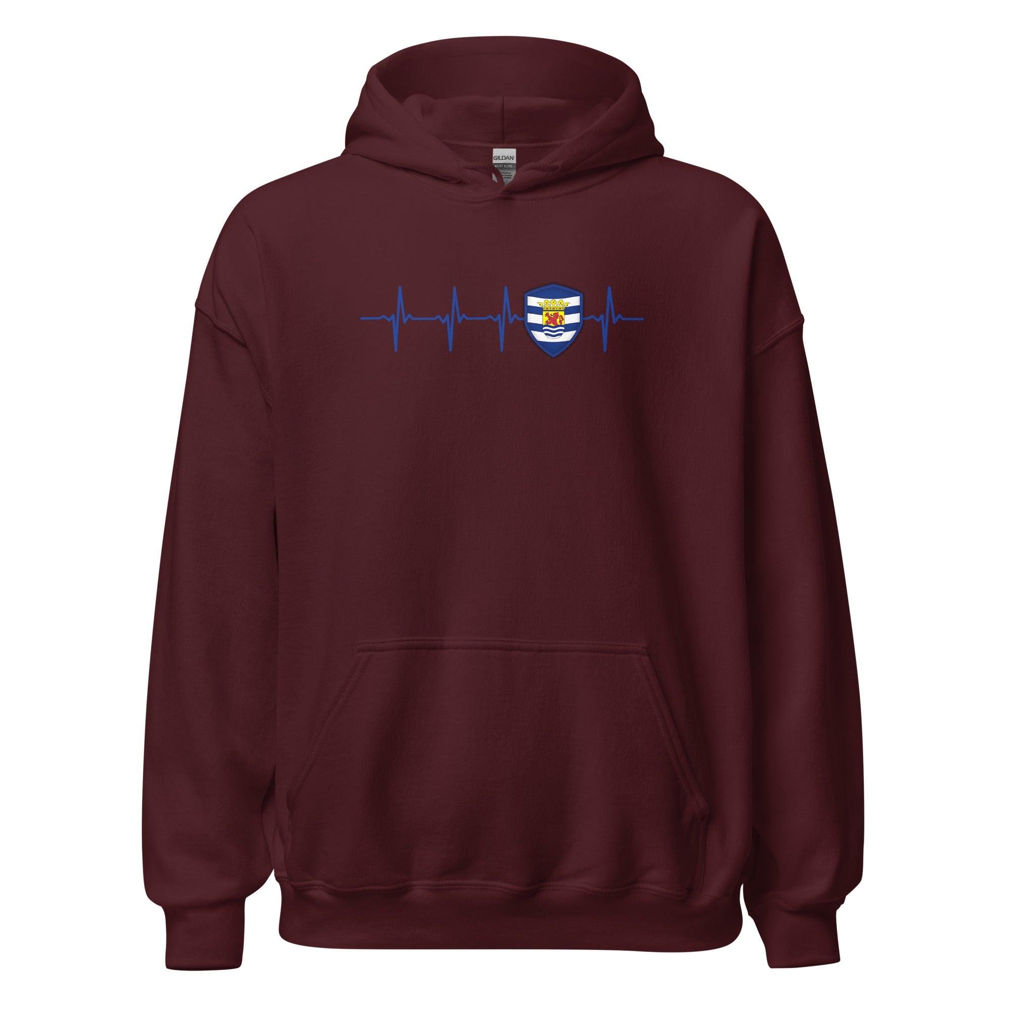 Unisex hoodie (Zeeland Flag Heartbeat)