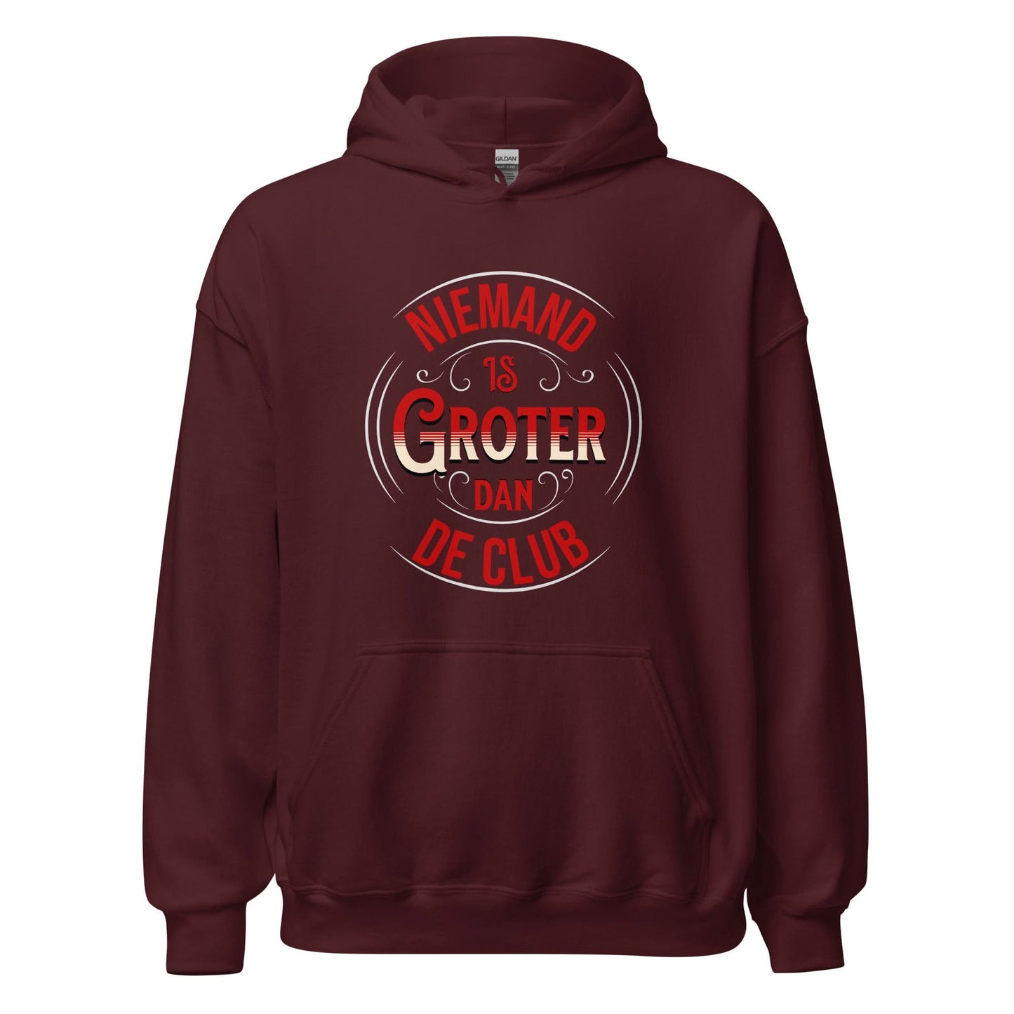 Unisex hoodie (Niemand is groter dan de Club) 010
