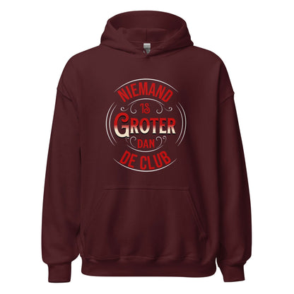 Unisex hoodie (Niemand is groter dan de Club) 010