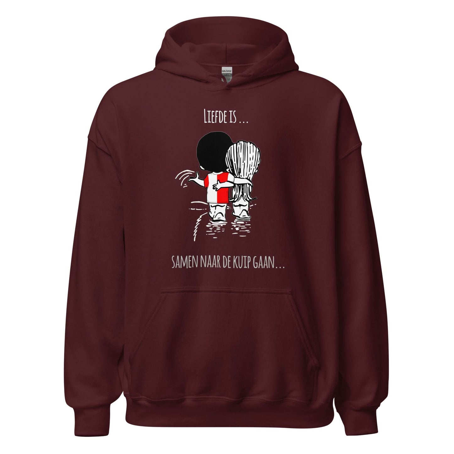 Unisex hoodie (Rotterdam- liefde.. is samen gaan naar de kuip)