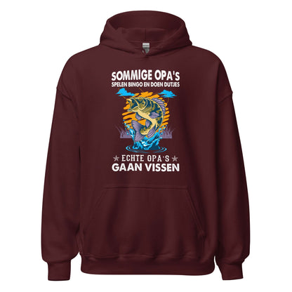 Unisex hoodie (Opa's echte opa's gaan vissen)