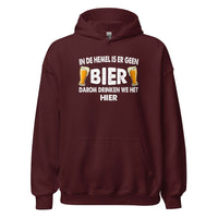 Unisex hoodie (In de hemel is er geen bier)