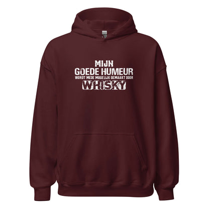 Unisex hoodie (Mijn Goede Humeur Wordt Mede Mogelijk Gemaakt Door Whisky)
