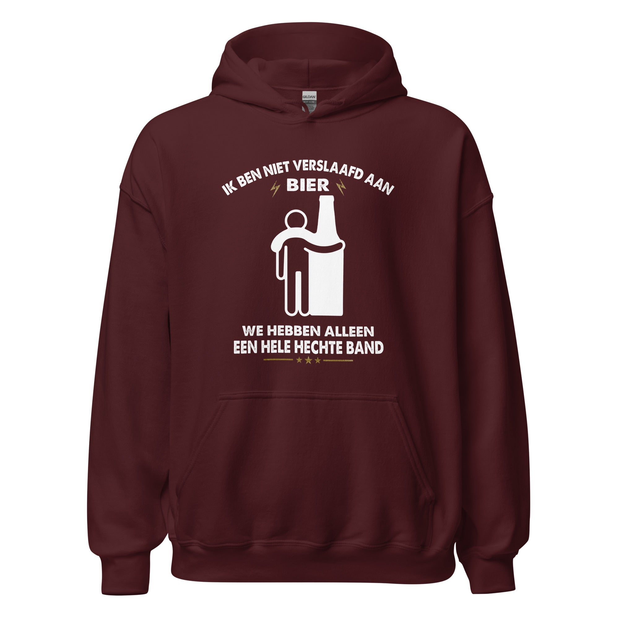 Unisex hoodie (Ik Ben Niet Verslaafd Aan Bier We Hebben Alleen Een Hele Hechte Band)