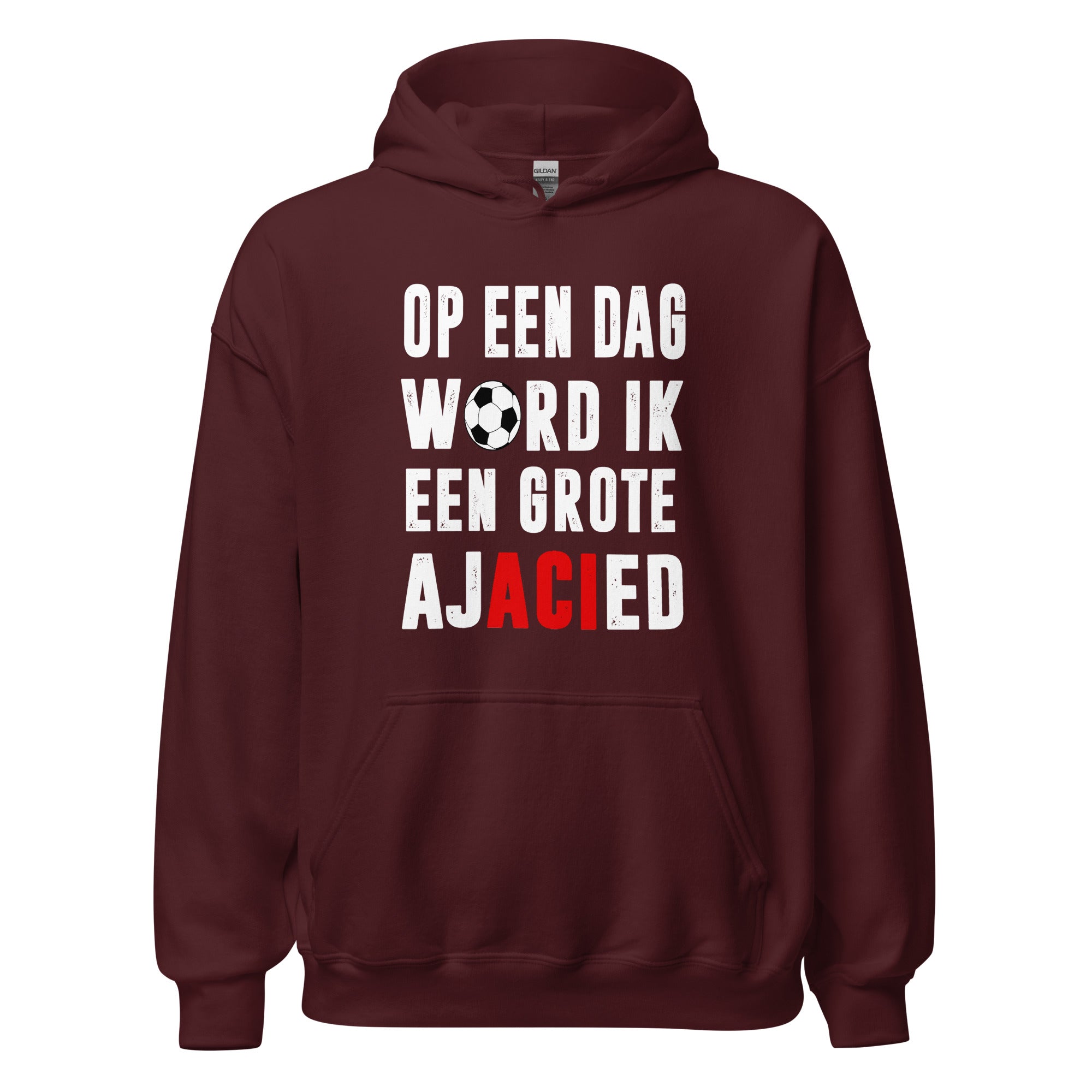 Unisex hoodie (Op een dag word Ik een grote Ajacied)