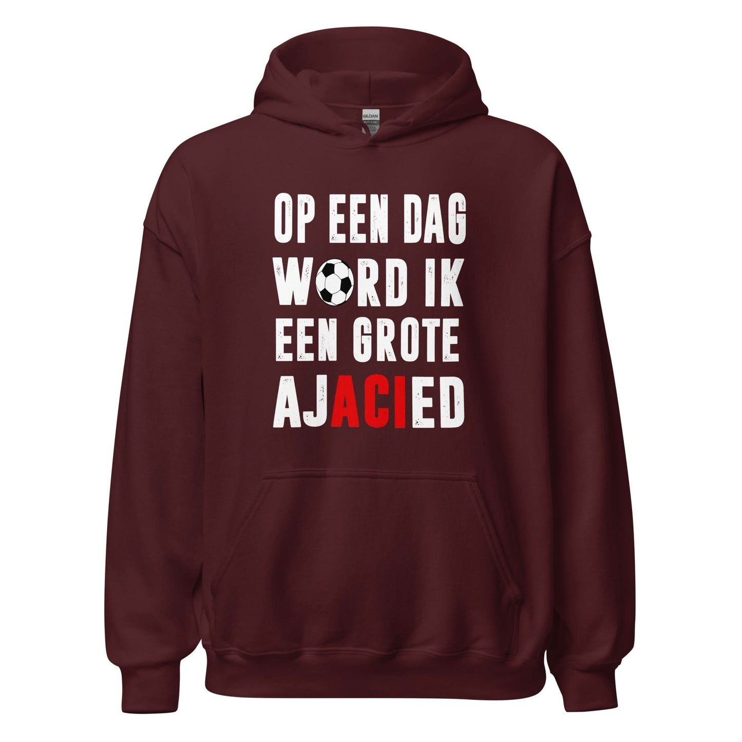 Unisex hoodie (Op een dag word Ik een grote Ajacied)