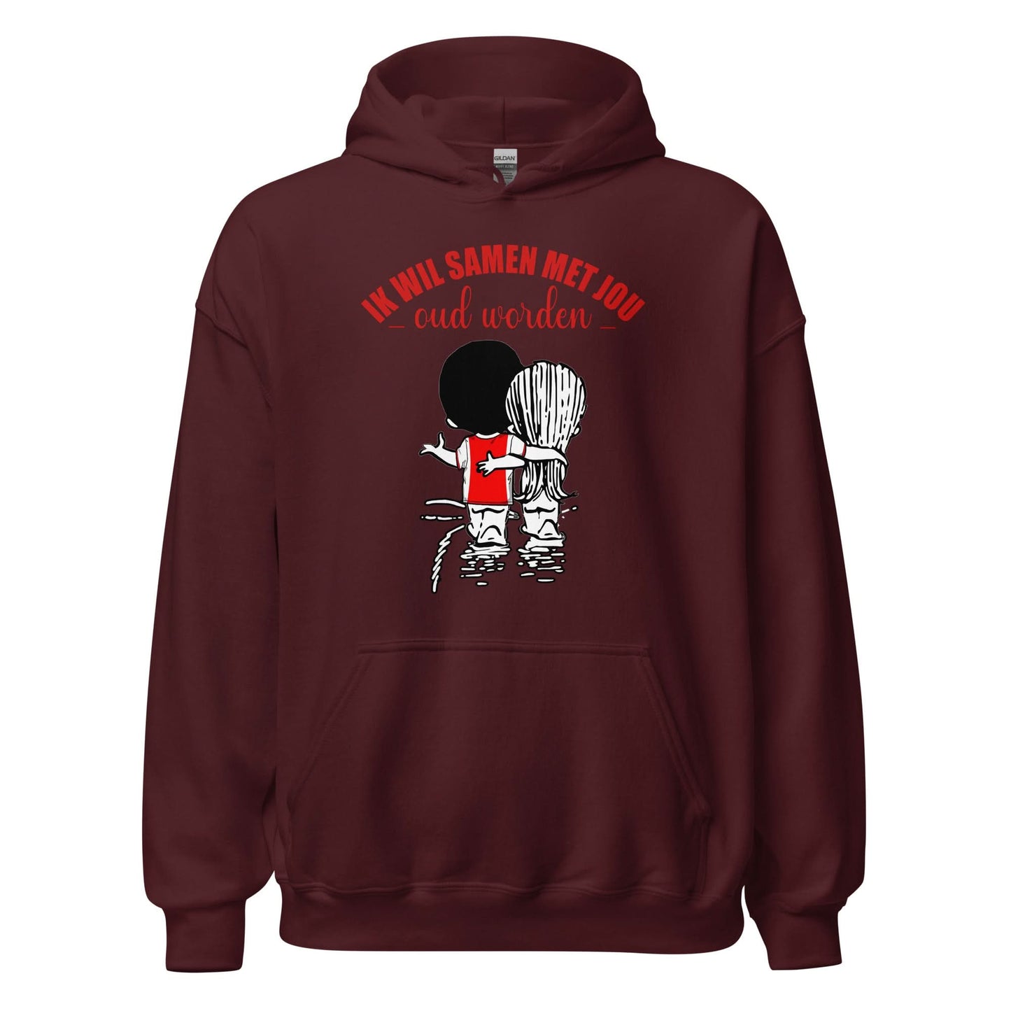 Unisex hoodie (Ajacied- couple- Ik wil Samen met jou oud worden)