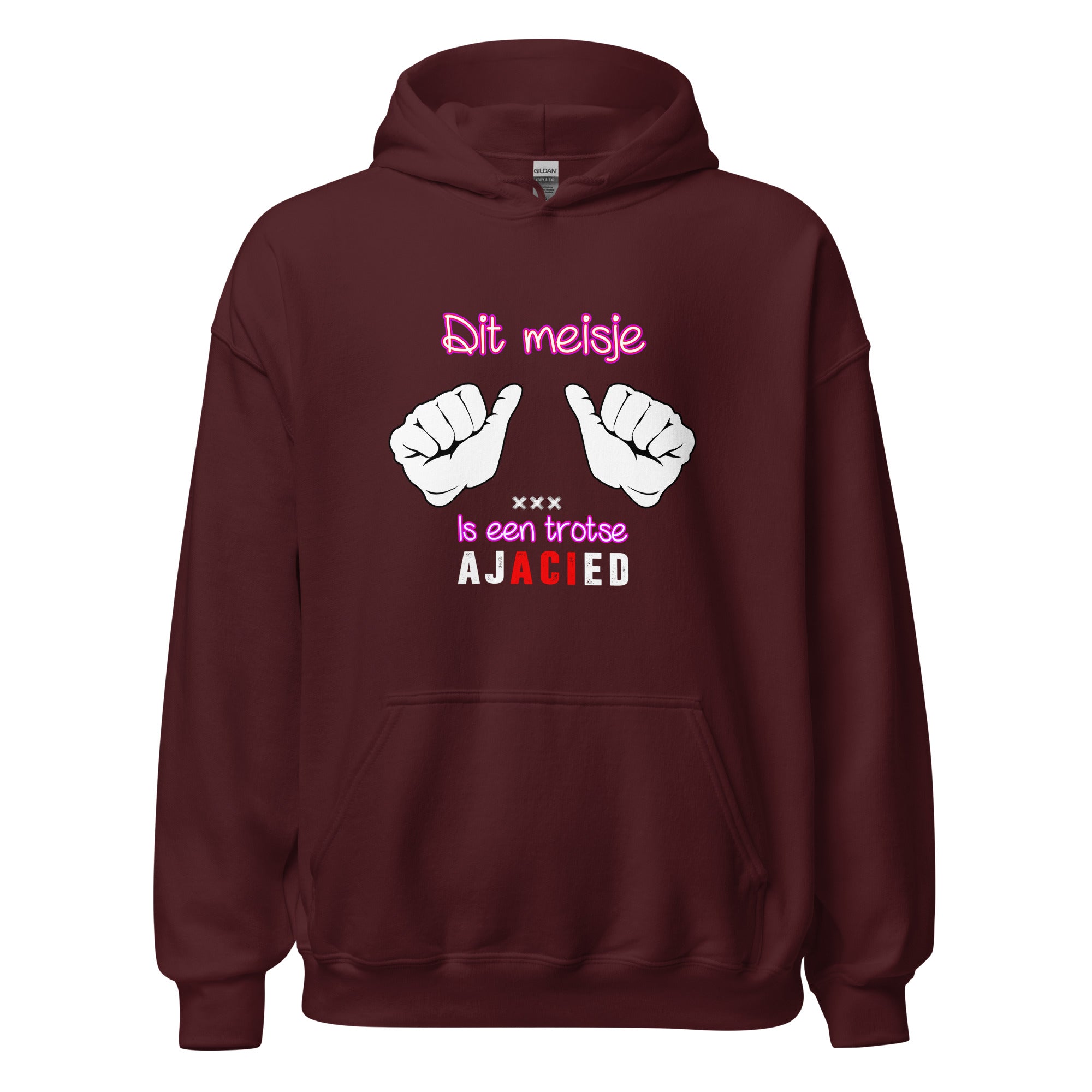 Unisex hoodie (Dit meisje is een trotse Ajacied) Amsterdam