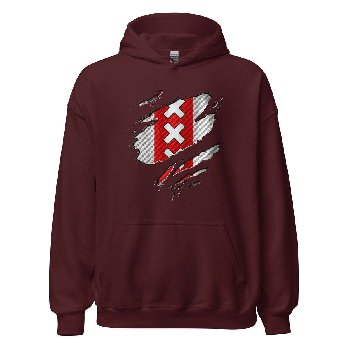 Unisex hoodie (Ajax vlag scheur)