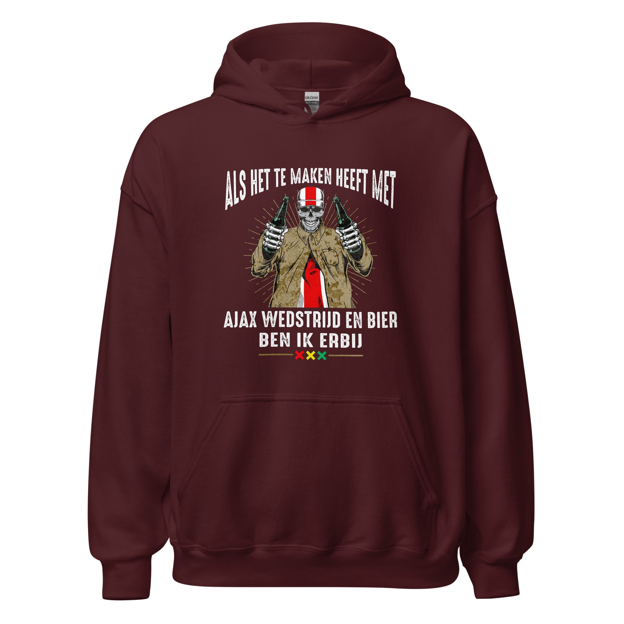 Unisex hoodie (Als het te maken heeft met Ajax wedstrijd en bier Ik erbij) Ajacied