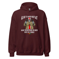 Unisex hoodie (Als het te maken heeft met Ajax wedstrijd en bier Ik erbij) Ajacied