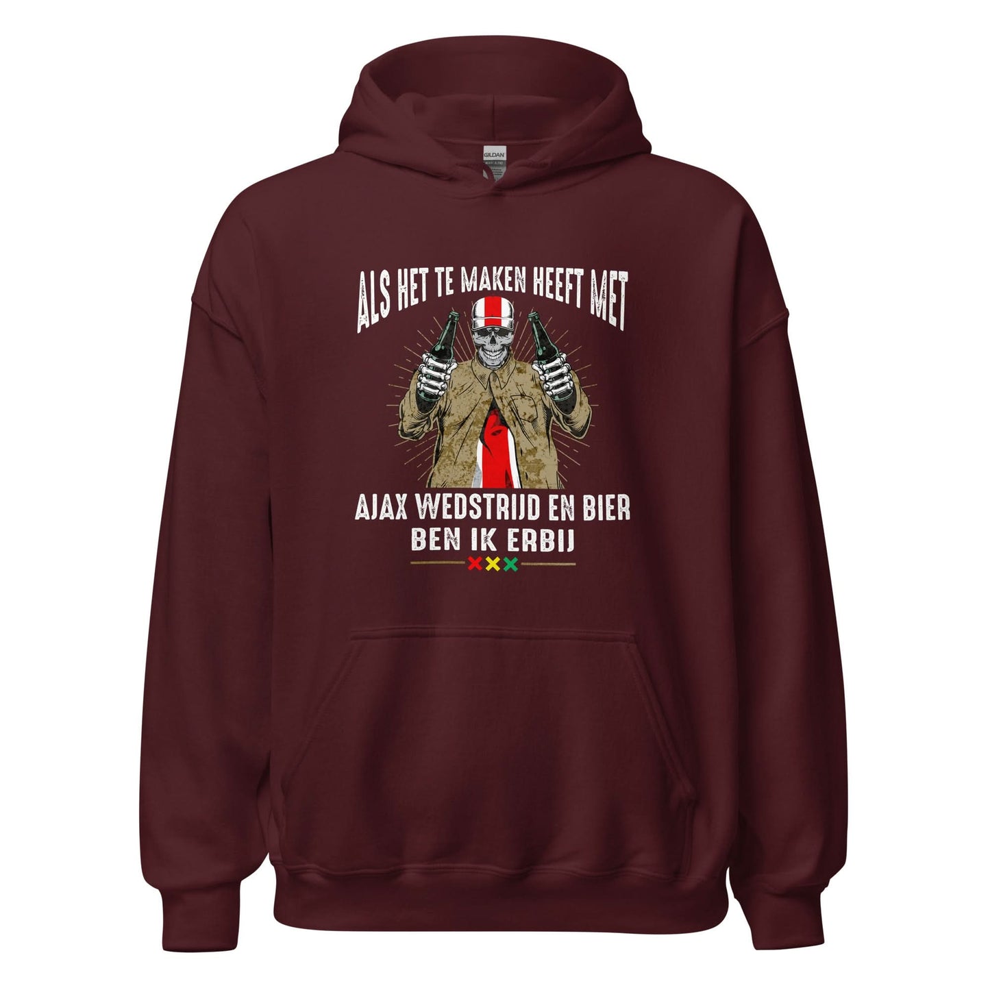 Unisex hoodie (Als het te maken heeft met Ajax wedstrijd en bier Ik erbij) Ajacied