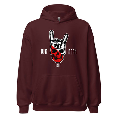 Unisex hoodie (Utreg skull- We Rock)