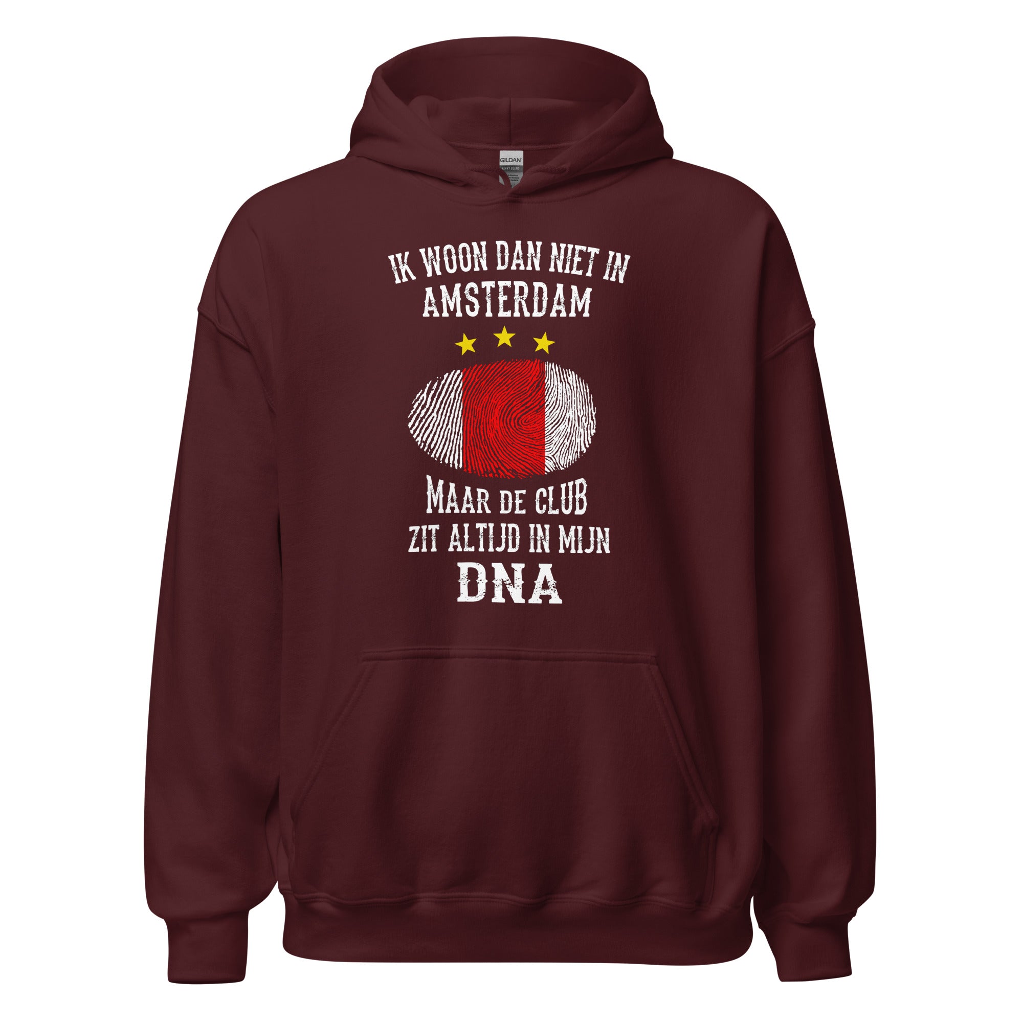 Unisex hoodie (Ik woon dan niet in Amsterdam Maar de ajax zit altijd in mijn DNA) Ajacied