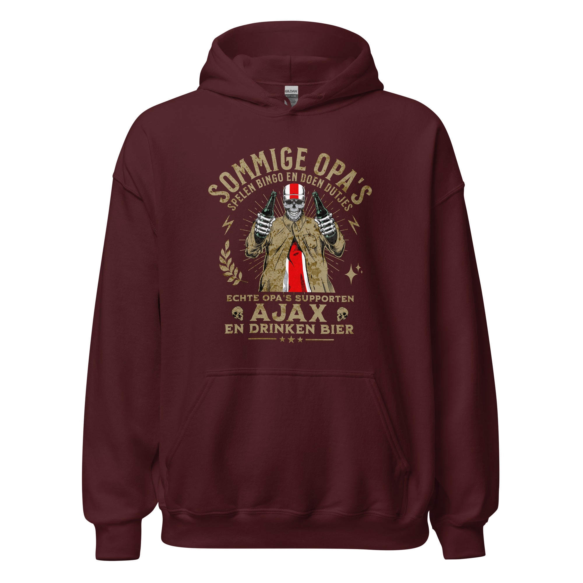 Unisex hoodie (Echte Opa's supporten Ajax en drinken bier) Ajacied