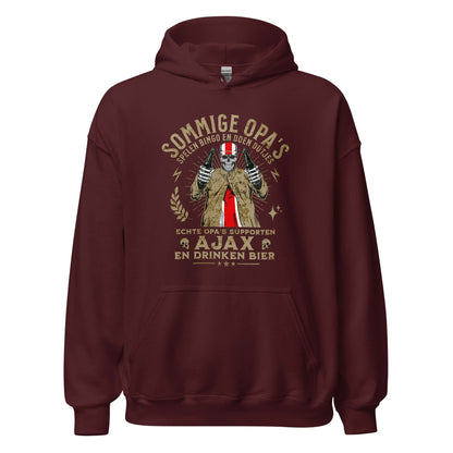 Unisex hoodie (Echte Opa's supporten Ajax en drinken bier) Ajacied