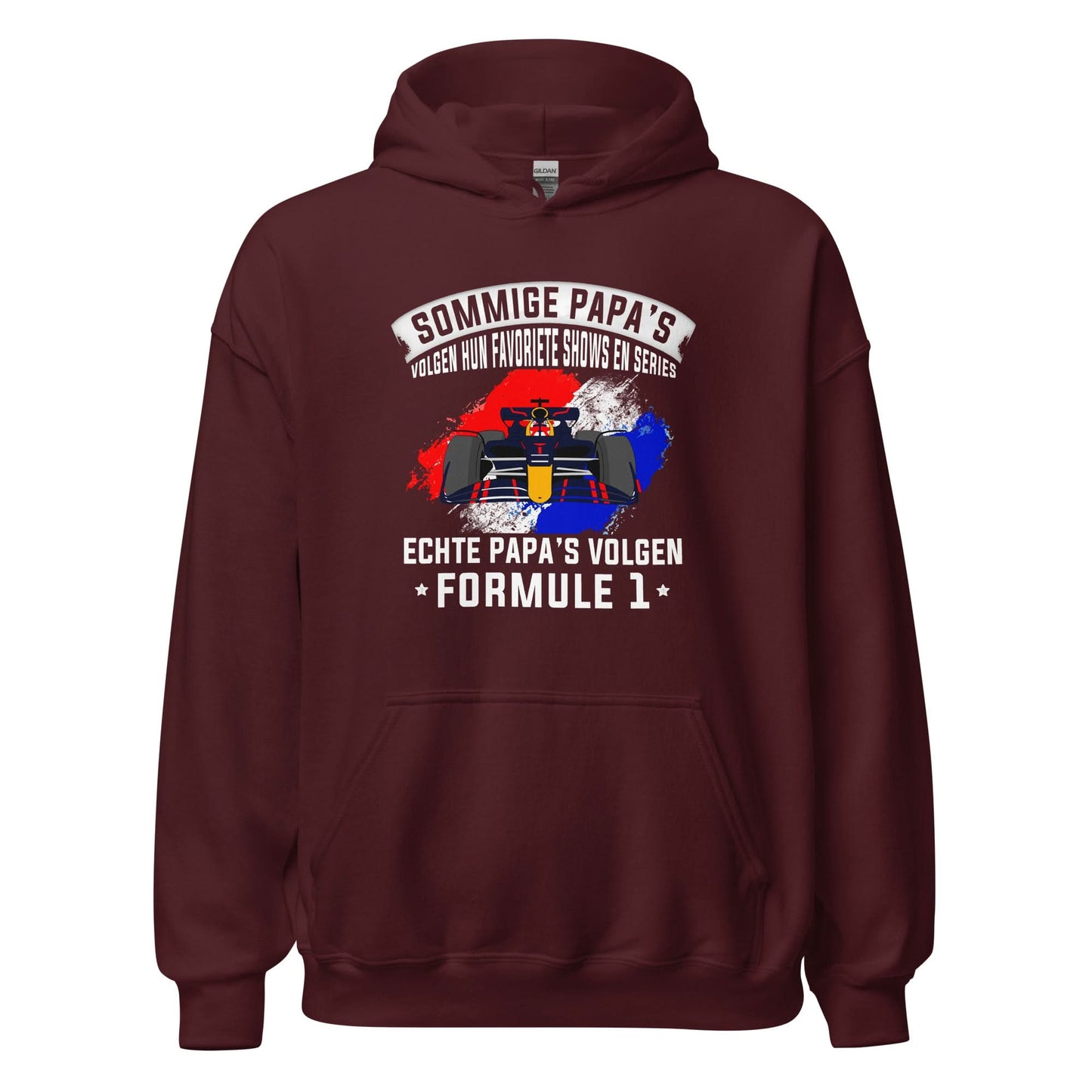 Unisex hoodie (Echte Papa's volgen formula 1)