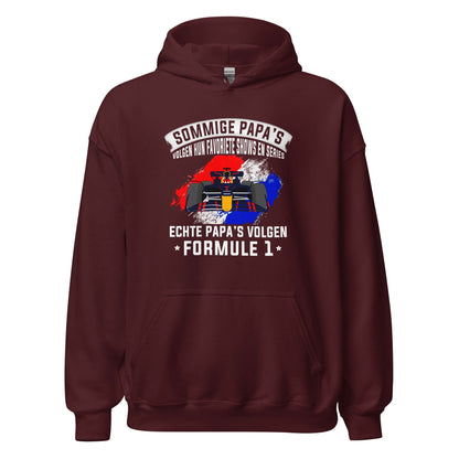 Unisex hoodie (Echte Papa's volgen formula 1)