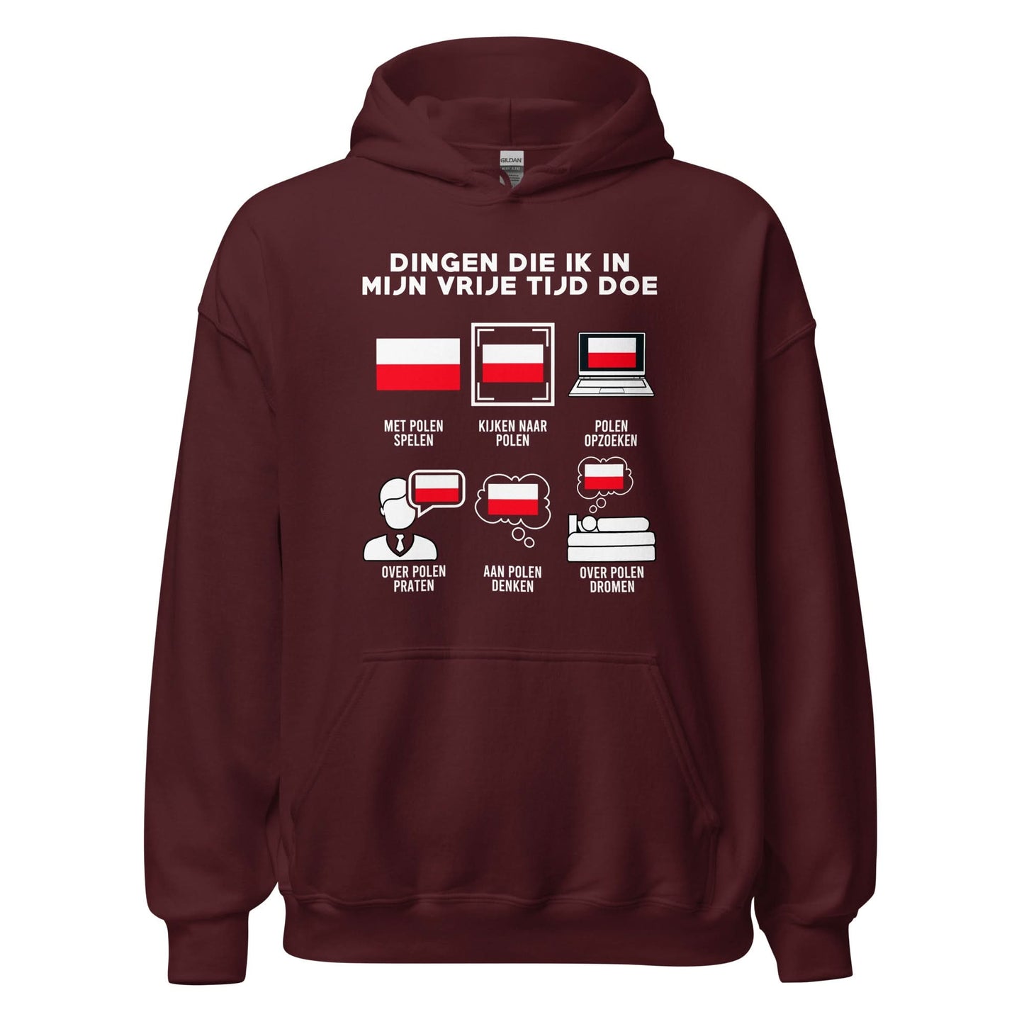 Unisex Hoodie(wat ik in mijn vrije tijd doe - polen)