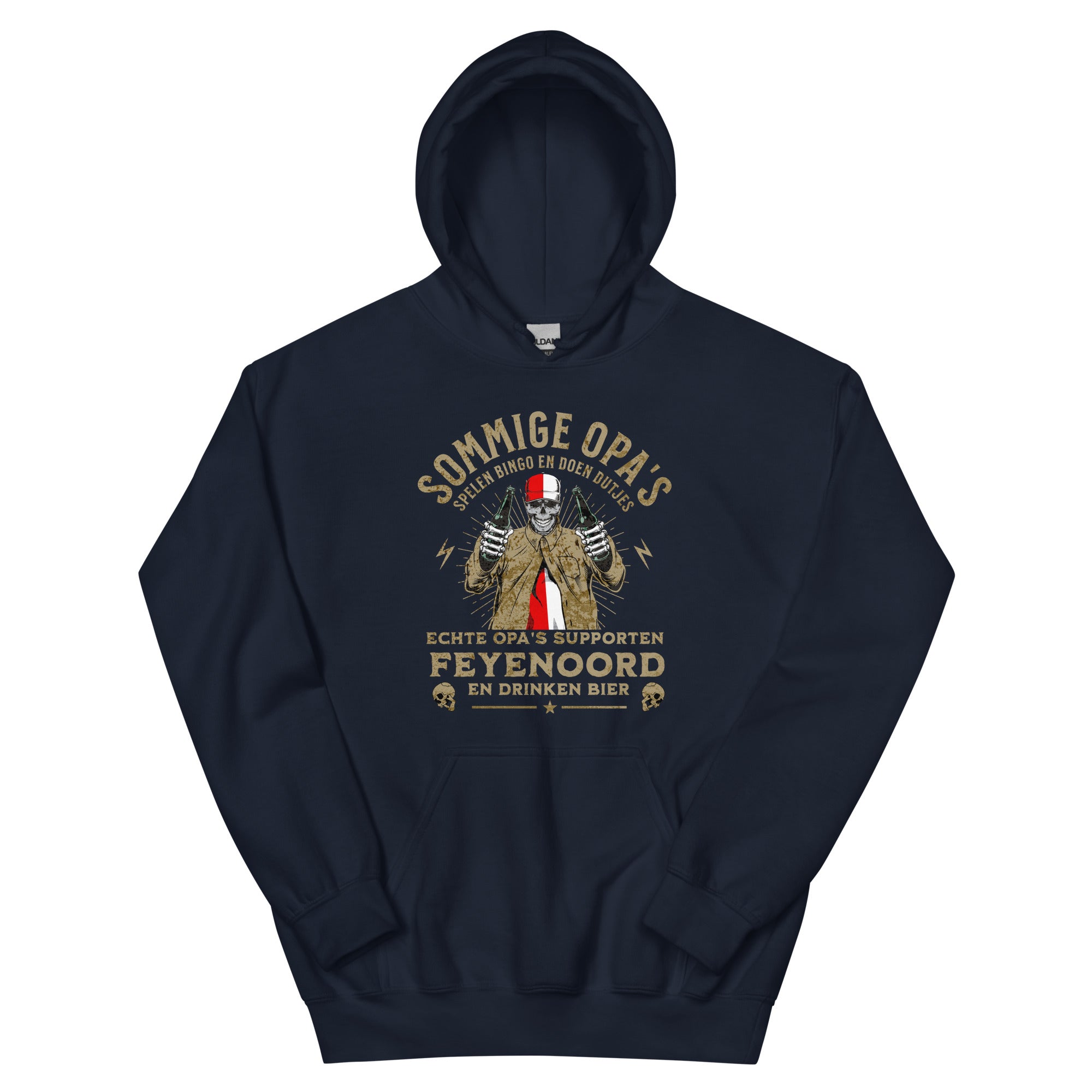 Unisex hoodie (Echte opa's supporten feyenoord en drinken bier)