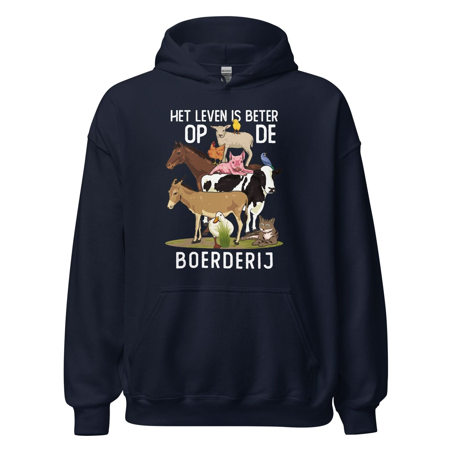 Unisex Hoodie (leven is beter op de boerderij)