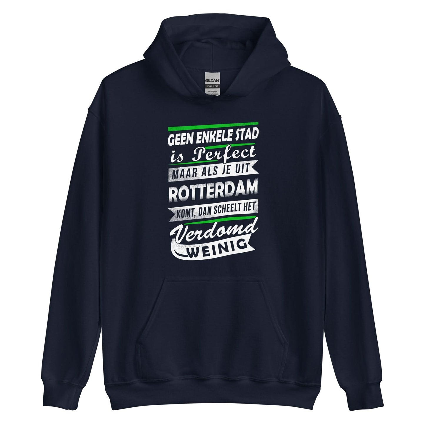 Unisex Hoodie (Geen enkele stad is perfect)