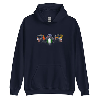 Unisex hoodie (Horen, zien en zwijgen)