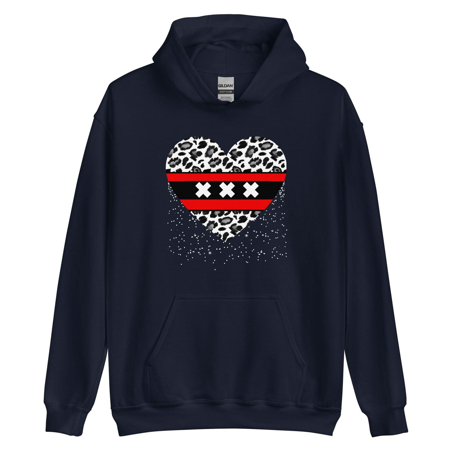 Unisex hoodie (Amsterdam Luipaard Hart)