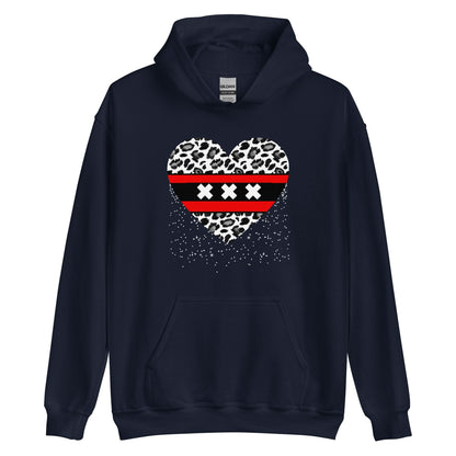 Unisex hoodie (Amsterdam Luipaard Hart)