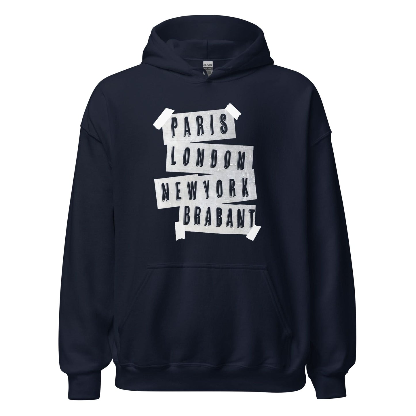 Unisex hoodie (Parijs, Londen, New york. Brabant!)