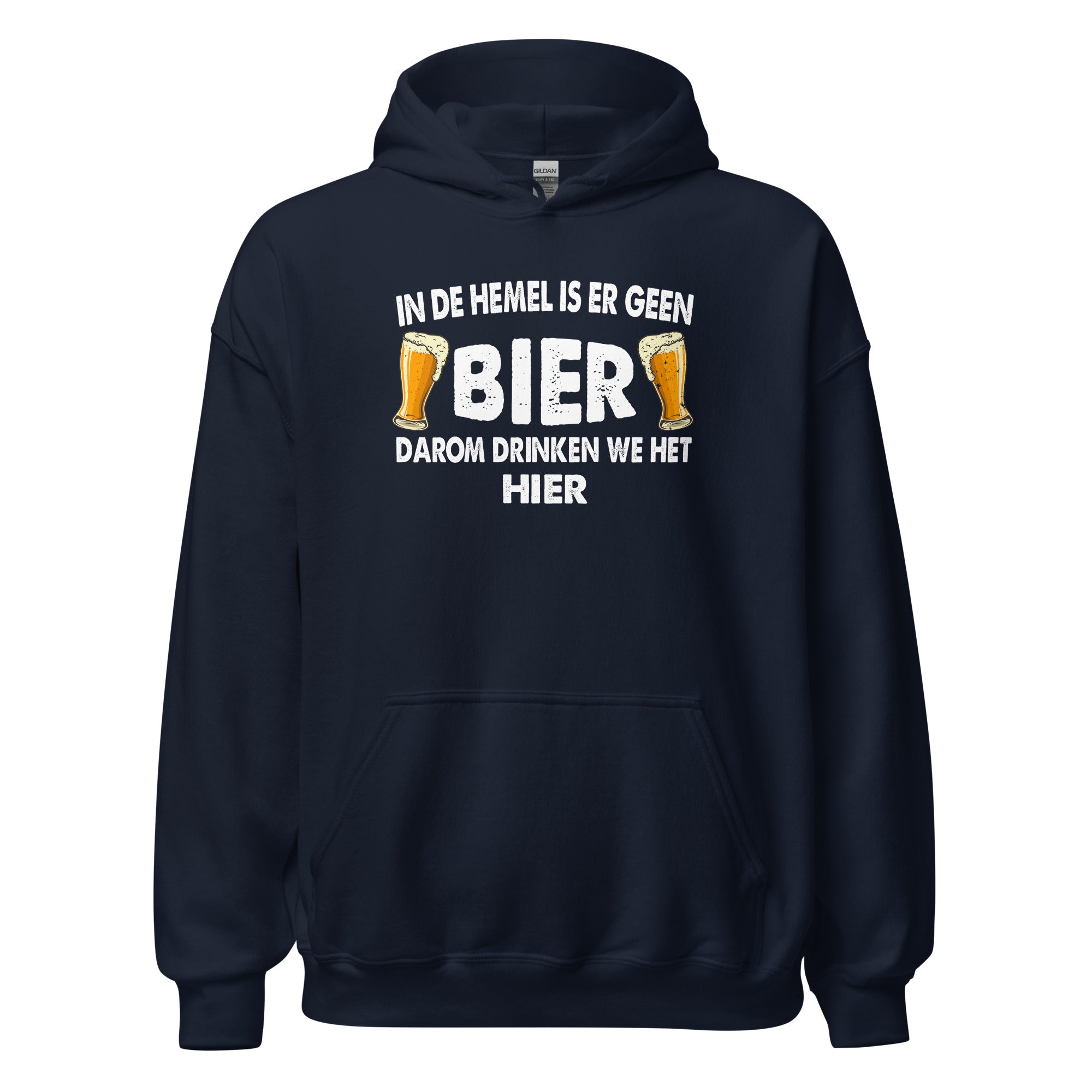 Unisex hoodie (In de hemel is er geen bier)