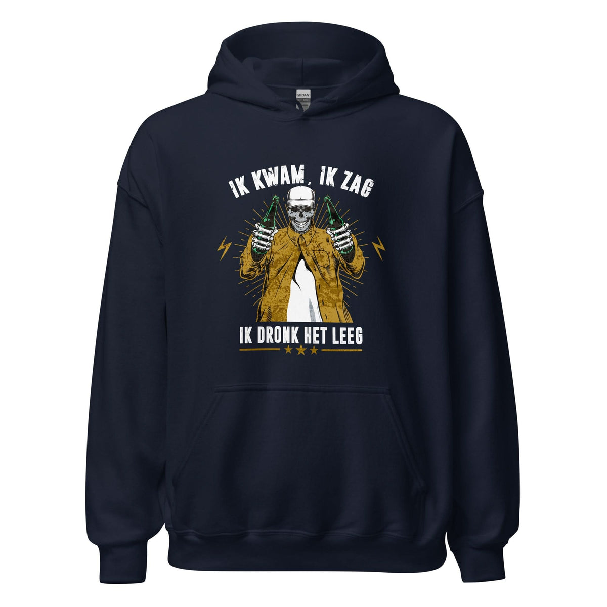 Unisex hoodie (Ik Kwam Ik Zag Ik Dronk Het Leeg)